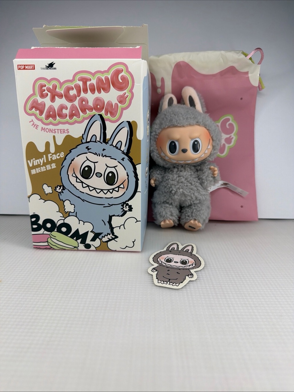 POP MART Exciting Macaron Vinyl Face Plush Doll Sesame Bean